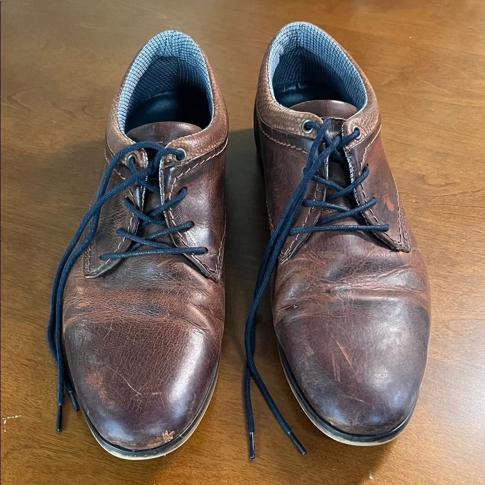 Bull Boxer Hand Crafted Brown Leather Oxfords